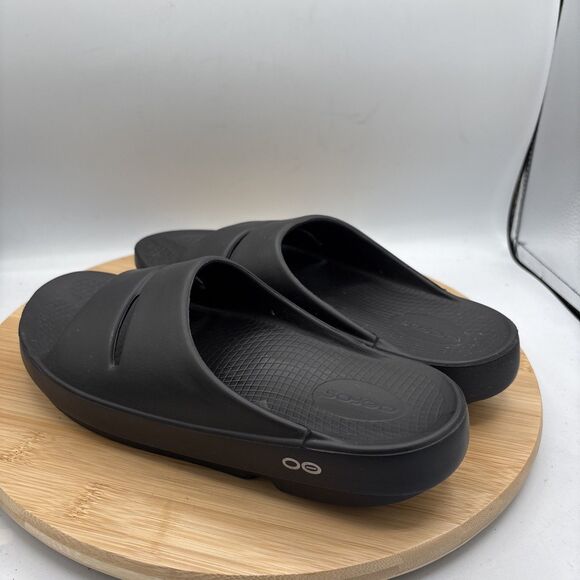 OOFOS OOahh Slide Women’s US 9/EU 40 Black Recovery Comfort Foam Sandal - Picture 6 of 10